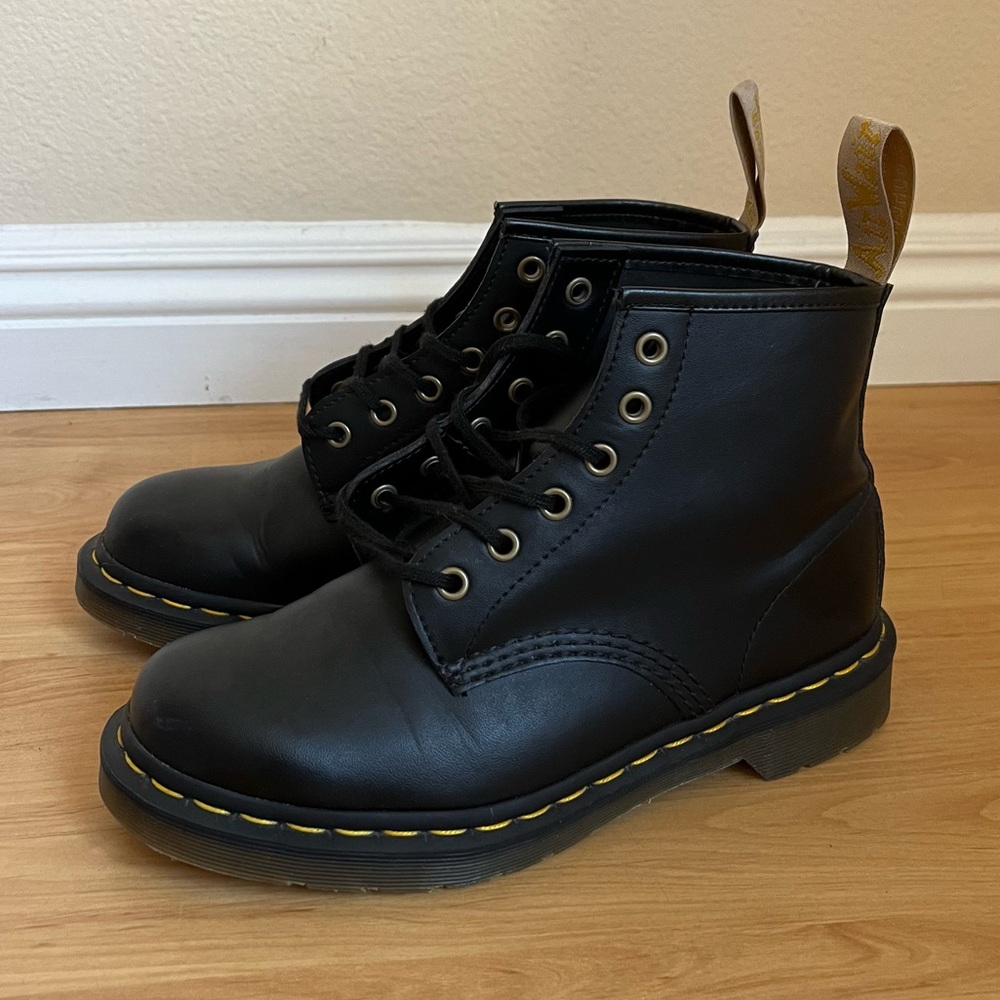 Dr. Martens Vegan Leather Black Combat Boots